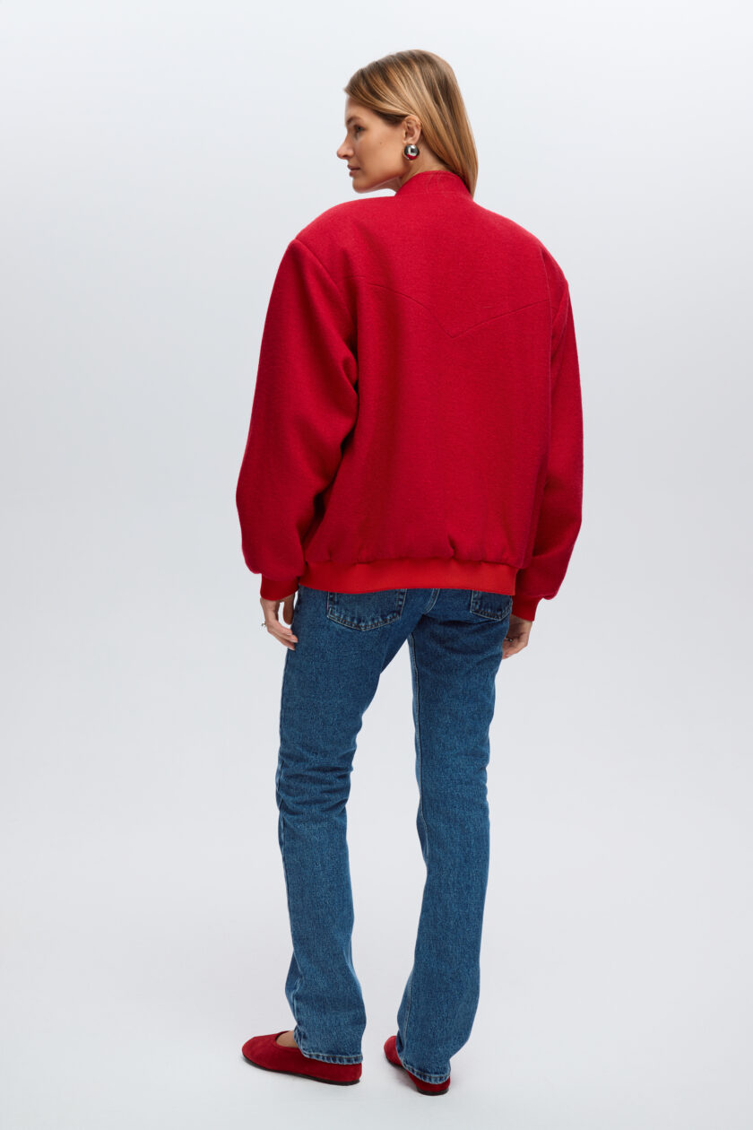 Kurtka Hailey Red Boucle - obrazek 2