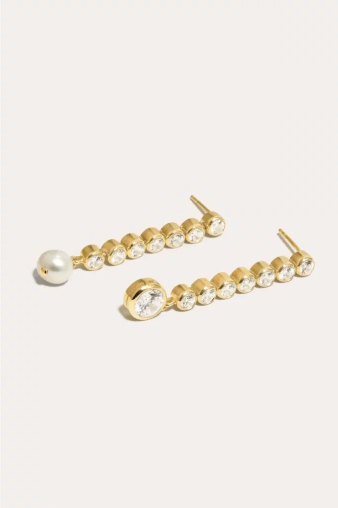 Zirconia Gold Earrings