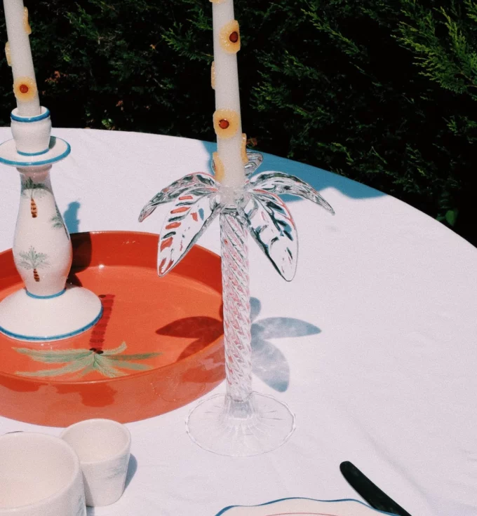 Clair Palm Tree Candle Holder