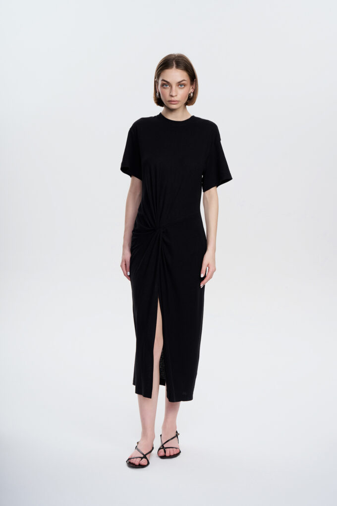 Sukienka Madeira Black Linen