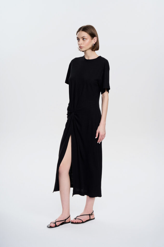 Sukienka Madeira Black Linen