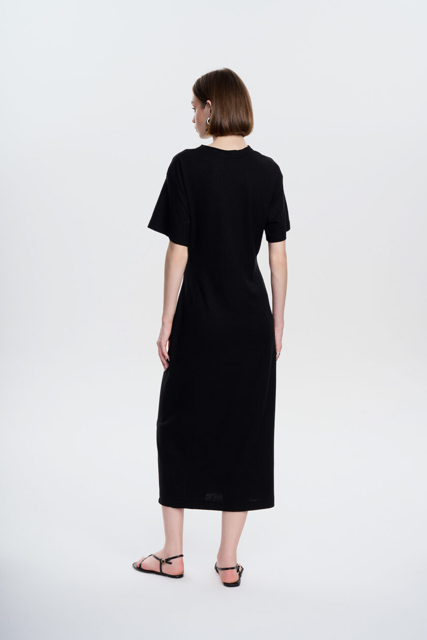 Sukienka Madeira Black Linen - Image 3