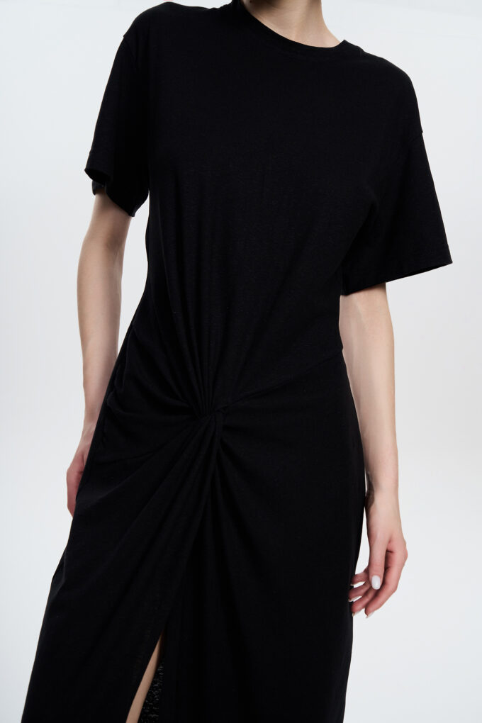 Sukienka Madeira Black Linen