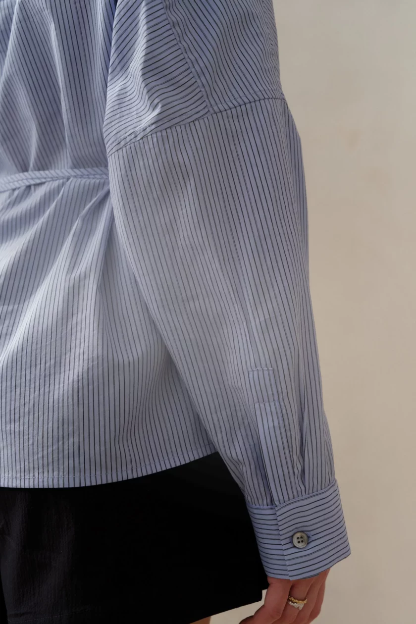 Aria Blouse Blue Stripes - obrazek 4
