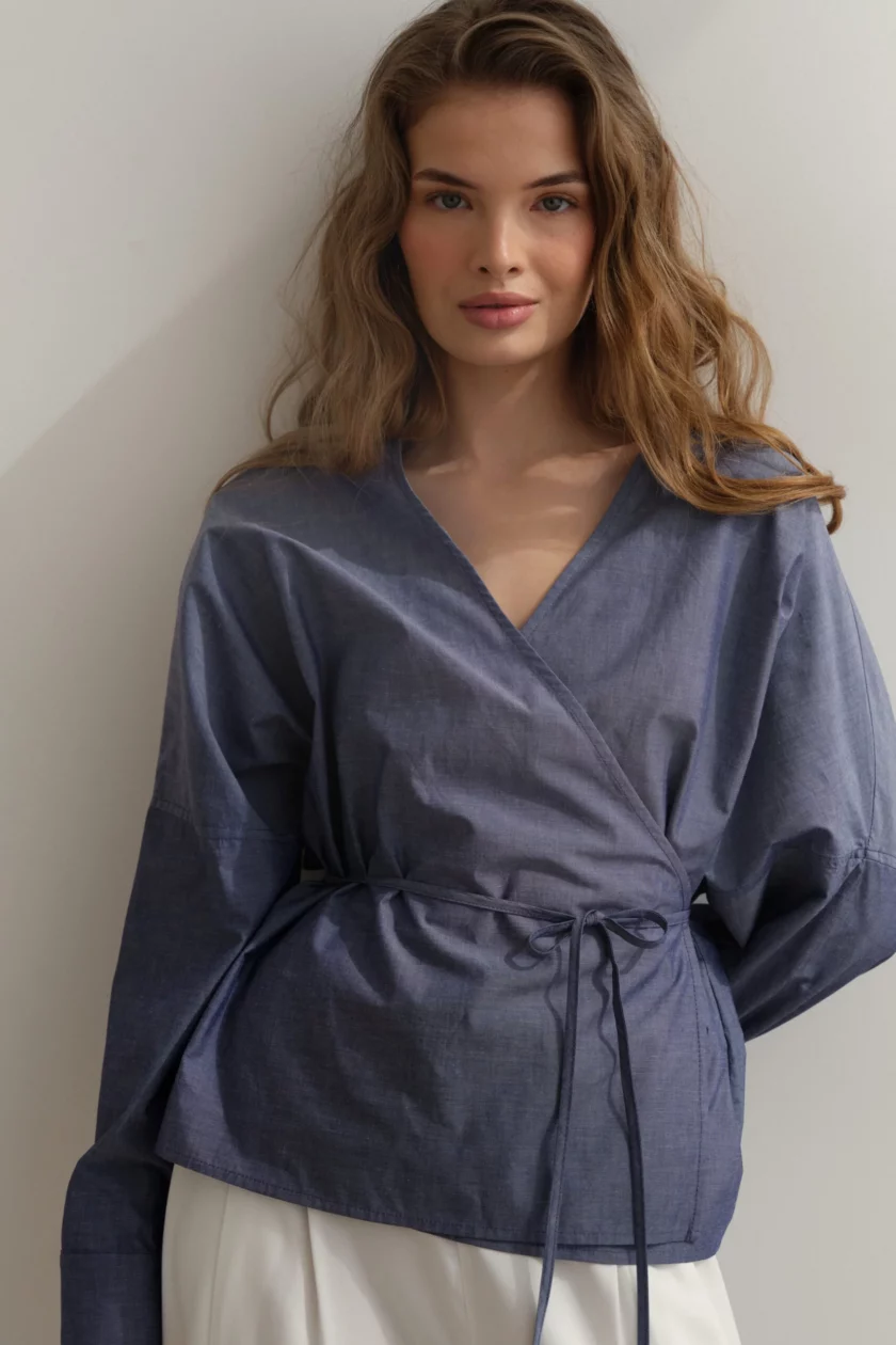 Aria Blouse Denim - obrazek 2