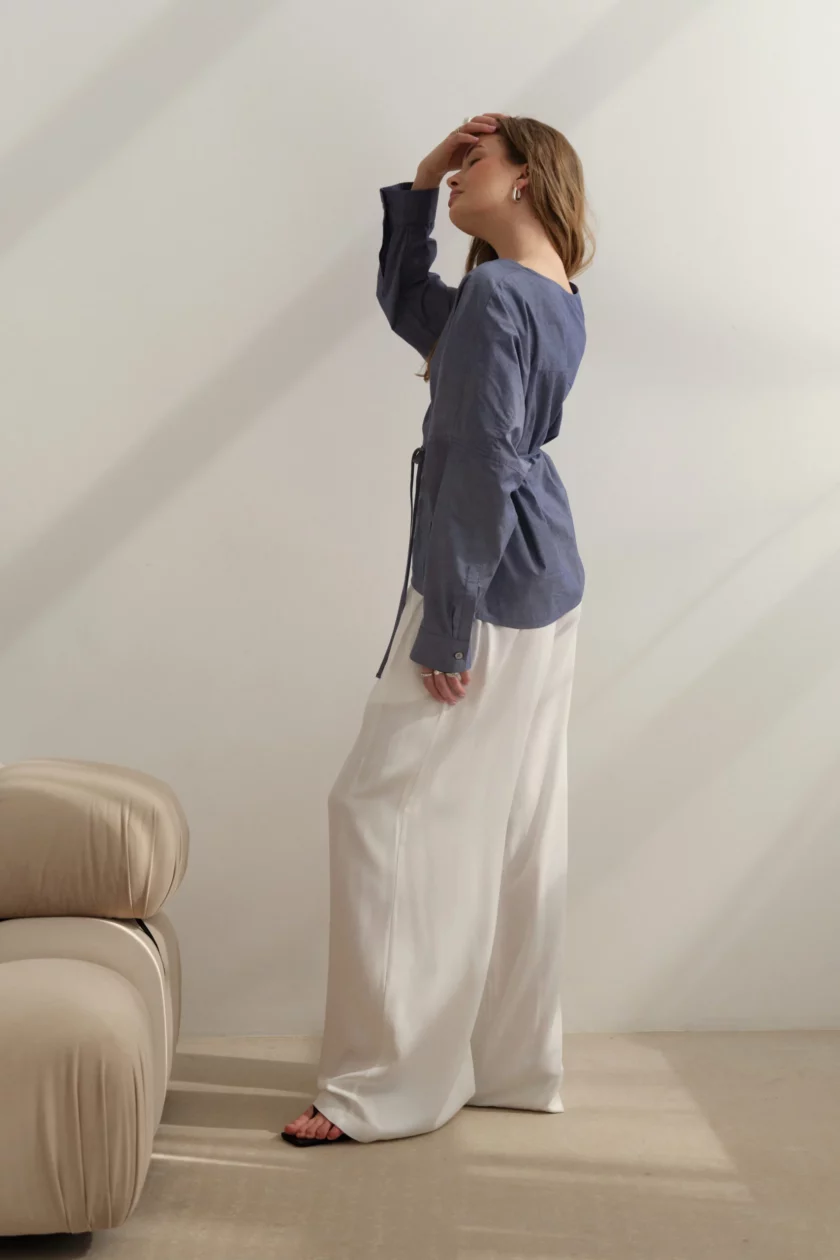 Aria Blouse Denim - obrazek 5