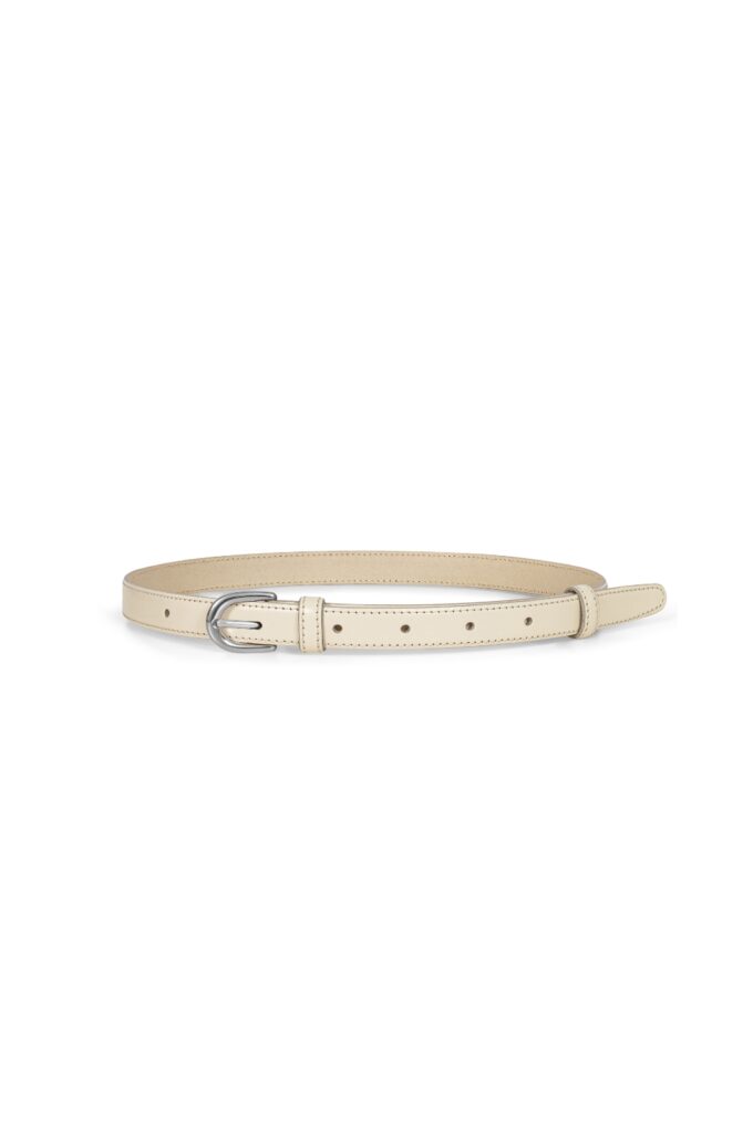 Selene Leather Belt Cream