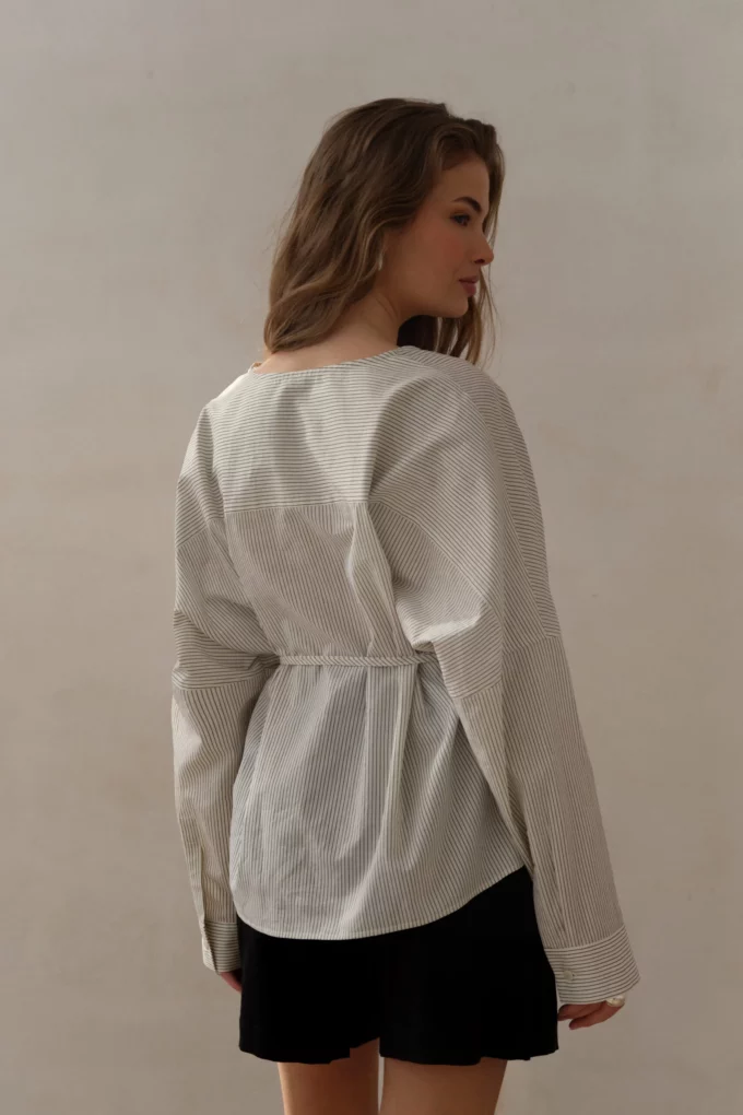 Aria Blouse Cream Stripes