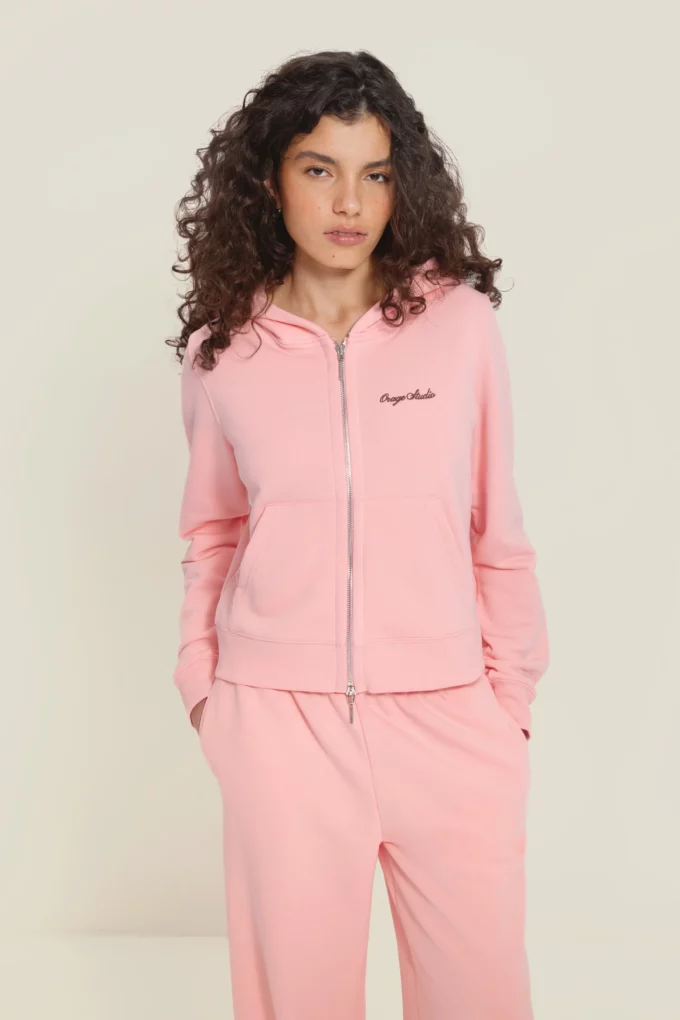 Bluza Zipped Hoodie Pink