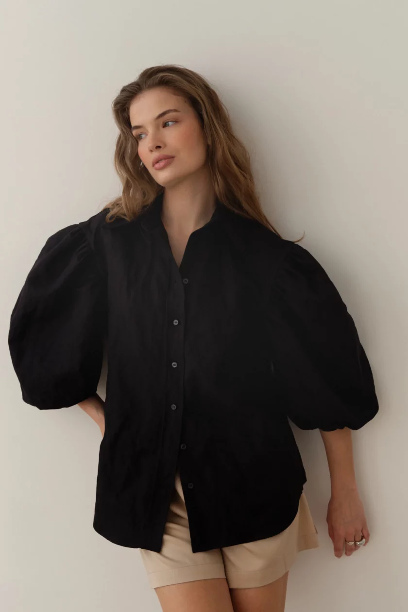 Serata Shirt Black - obrazek 2