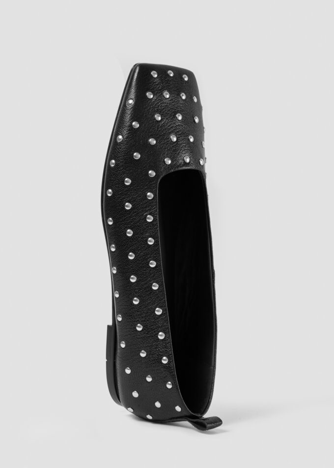 Rock Studded Ballerinas Black