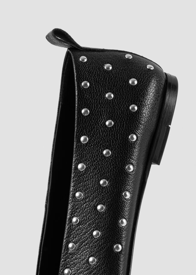 Rock Studded Ballerinas Black