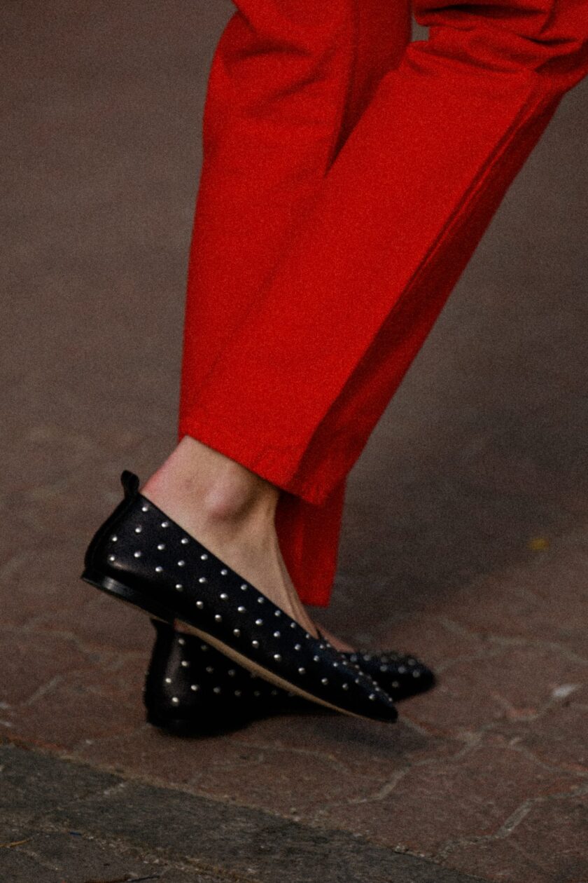 Rock Studded Ballerinas Black - Image 9