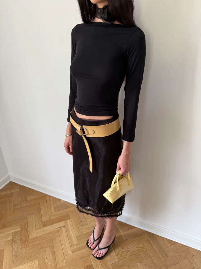 Boat Neck Longsleeve Black