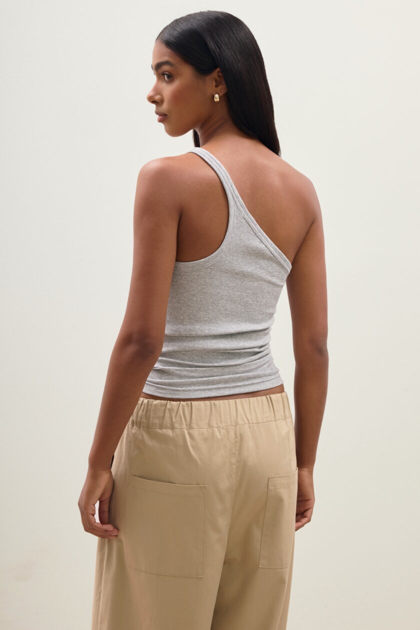 Top Asymetric Rib Grey - Image 4