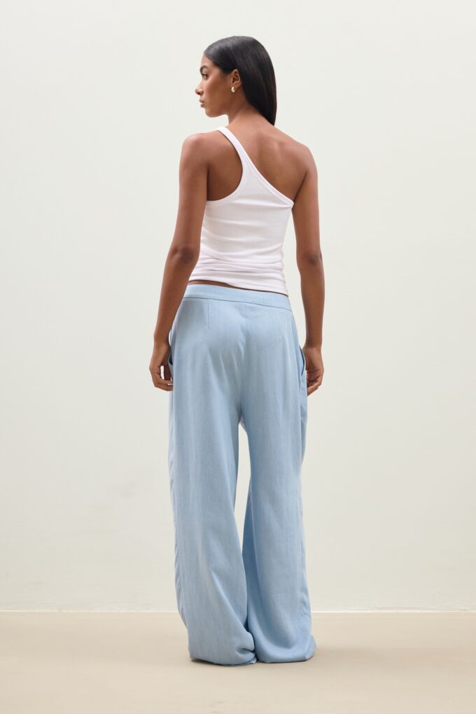 Top Asymetric Rib White