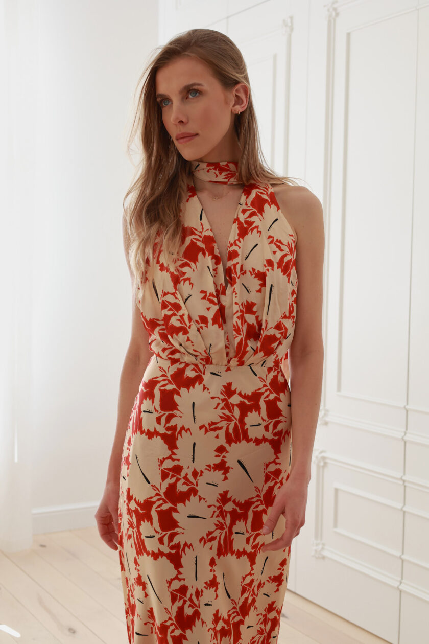 Yaiza Red Dress - Image 3