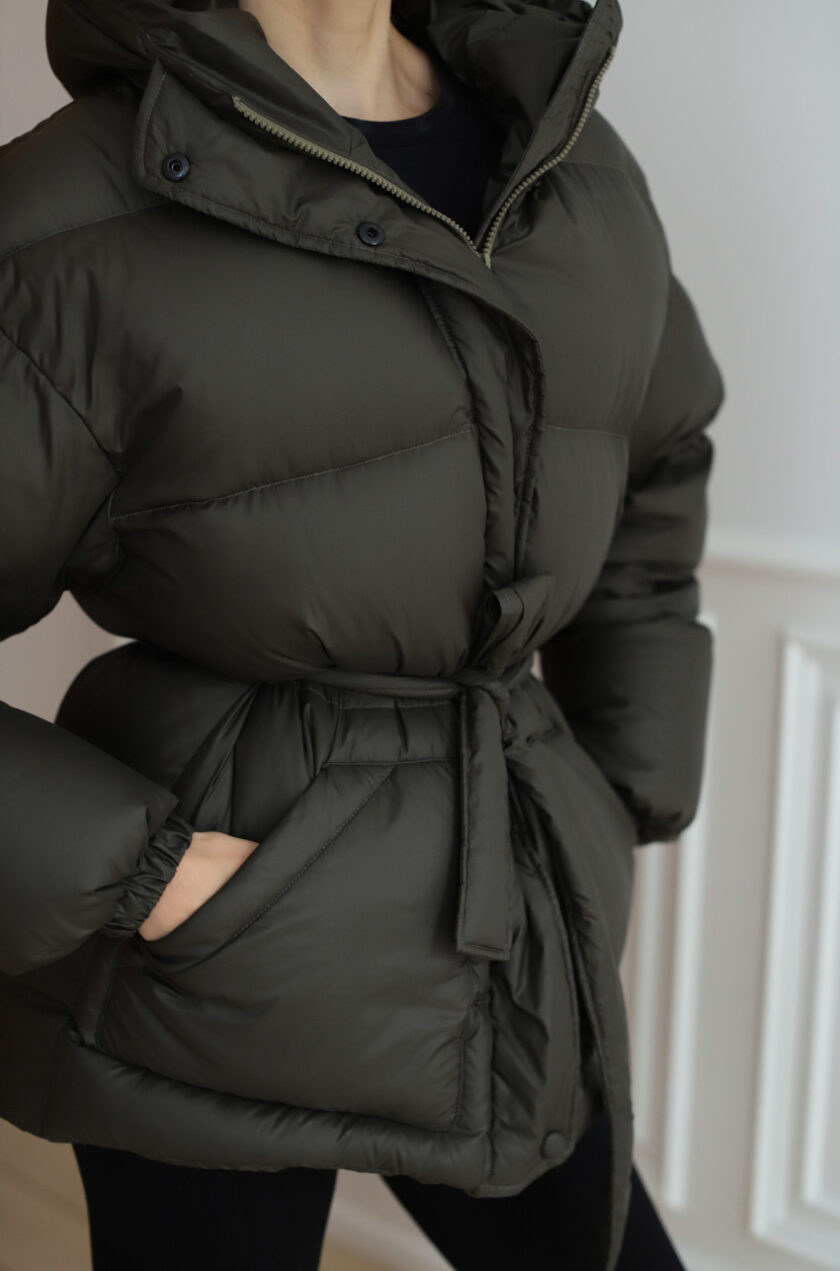 Premium Kurtka Puchowa Khaki - obrazek 5