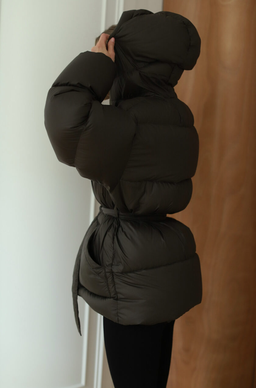 Premium Kurtka Puchowa Khaki - obrazek 7