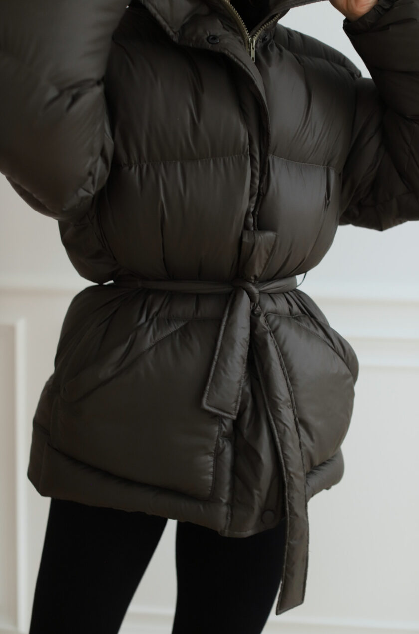 Premium Kurtka Puchowa Khaki - obrazek 8