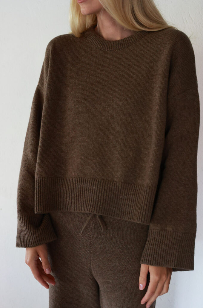 Premium Sweter Halifax Brązowy