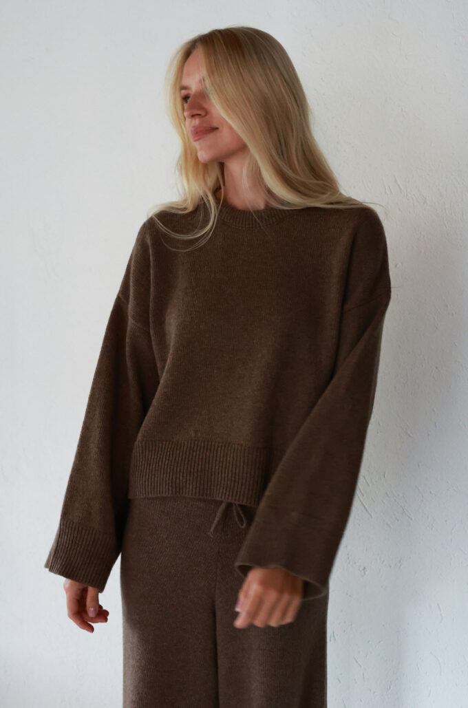 Premium Sweter Halifax Brązowy