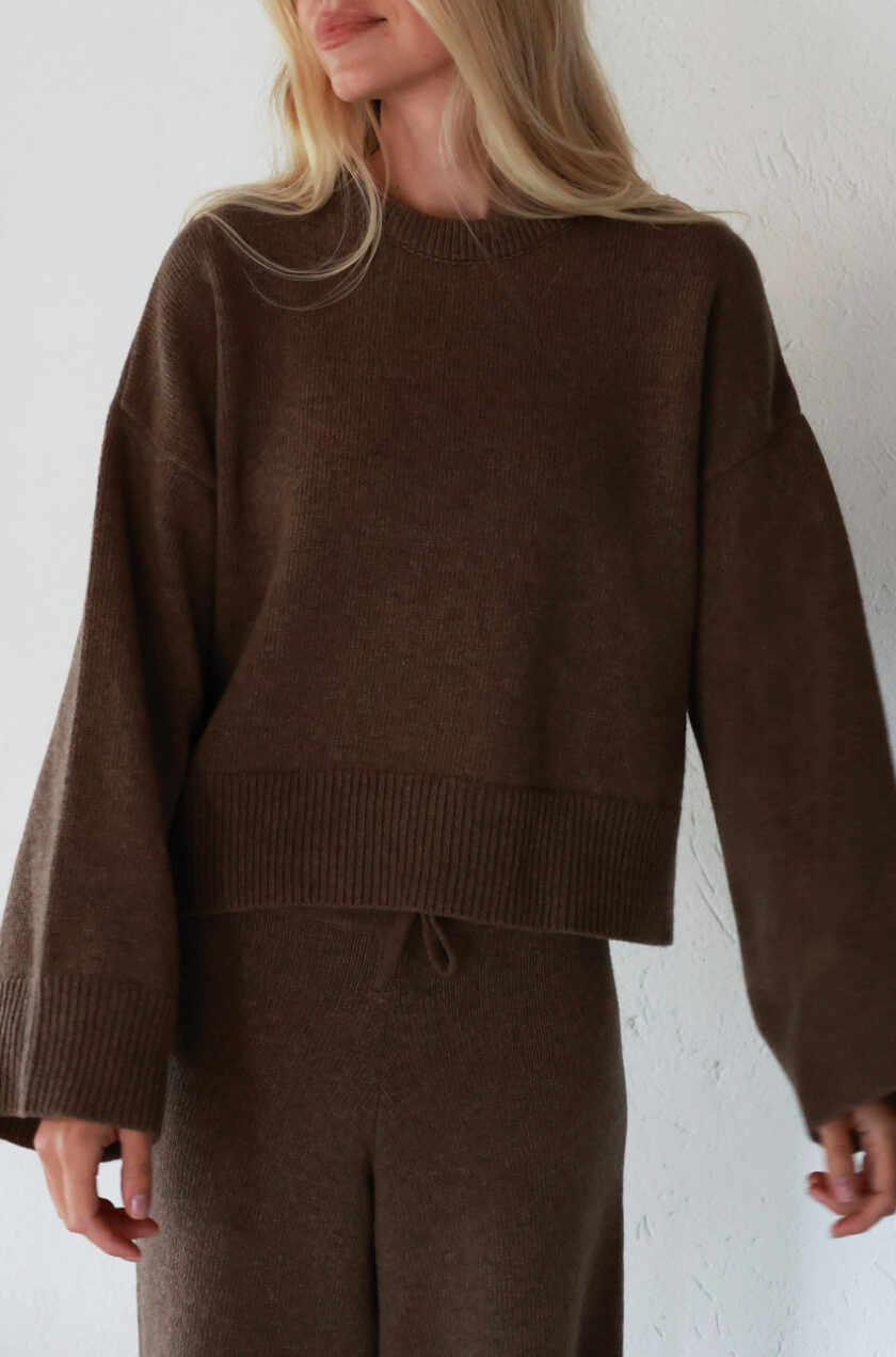 Premium Sweter Halifax Brązowy - obrazek 4