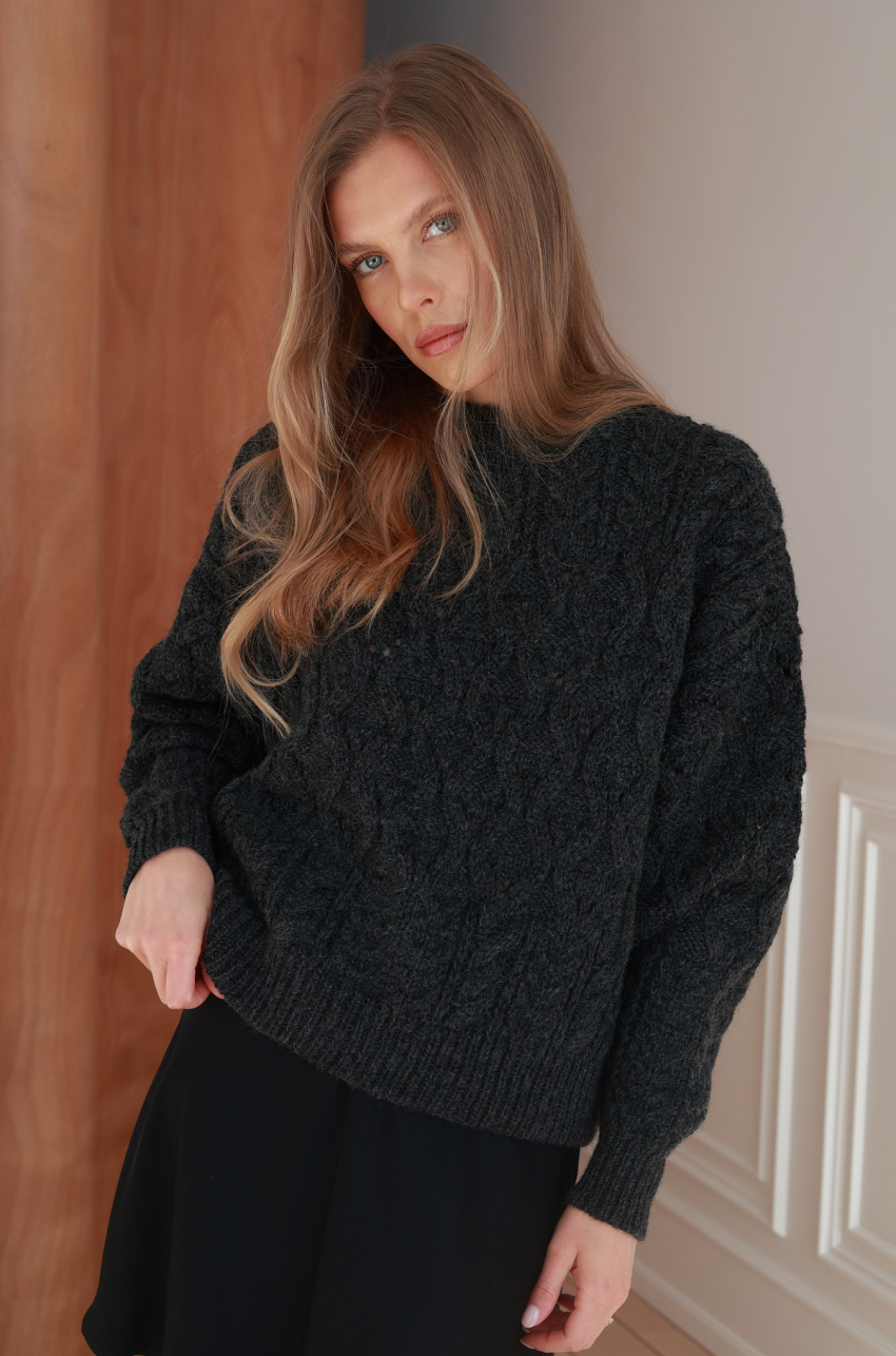 Sweter Meribel Grafitowy - obrazek 4