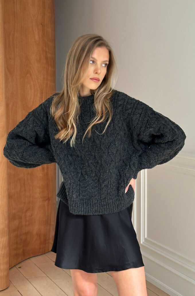 Sweter Meribel Grafitowy