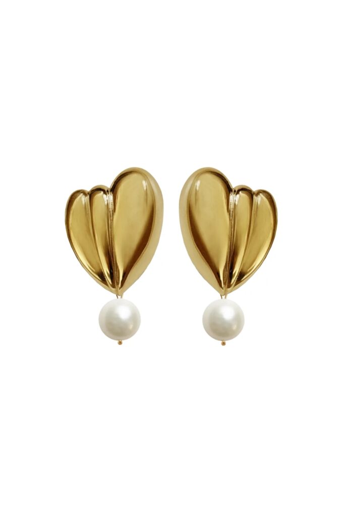 Amore Pearl Earrings Gold