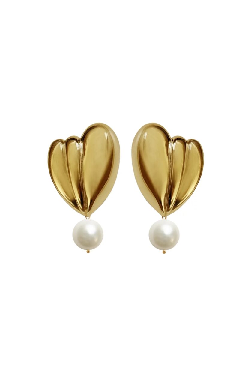 Amore Pearl Earrings Gold
