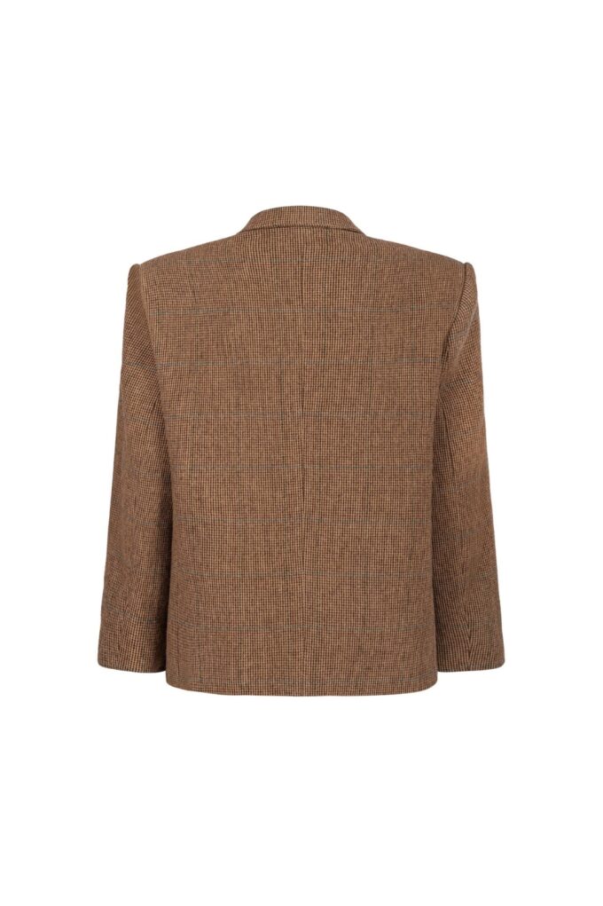 Gentil Boxy Blazer Houndstooth Check