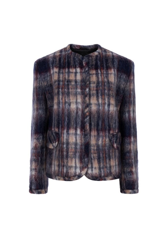 Franny Mohair Tartan Jacket