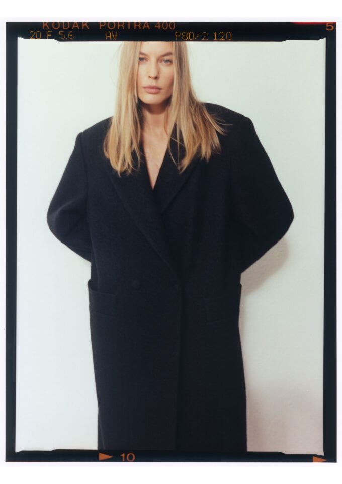 Rowan Black Wool Coat