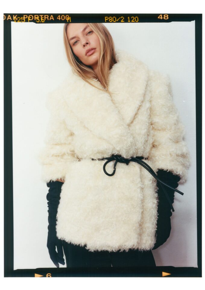 Stephanie Mohair Fur Coat