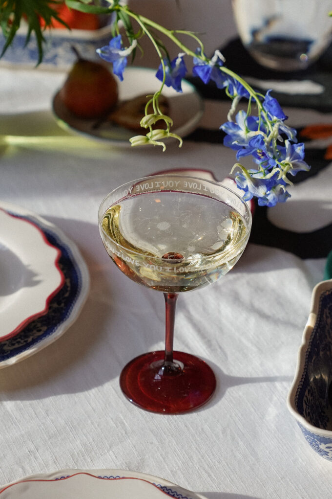 I Love You Champagne Glass