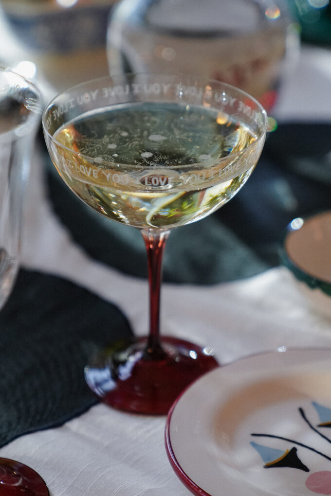 I Love You Champagne Glass