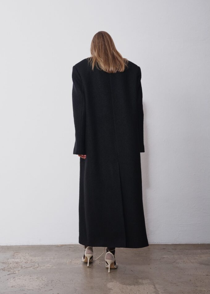 Rowan Black Wool Coat