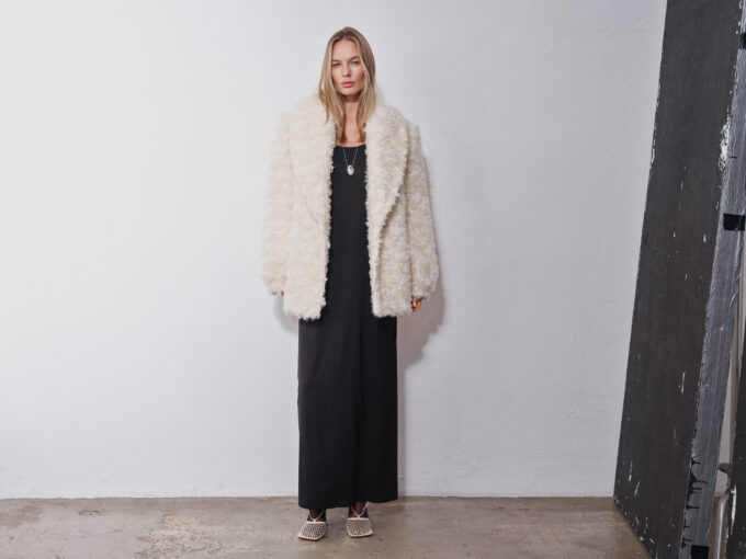 Stephanie Mohair Fur Coat