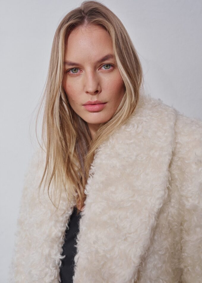 Stephanie Mohair Fur Coat