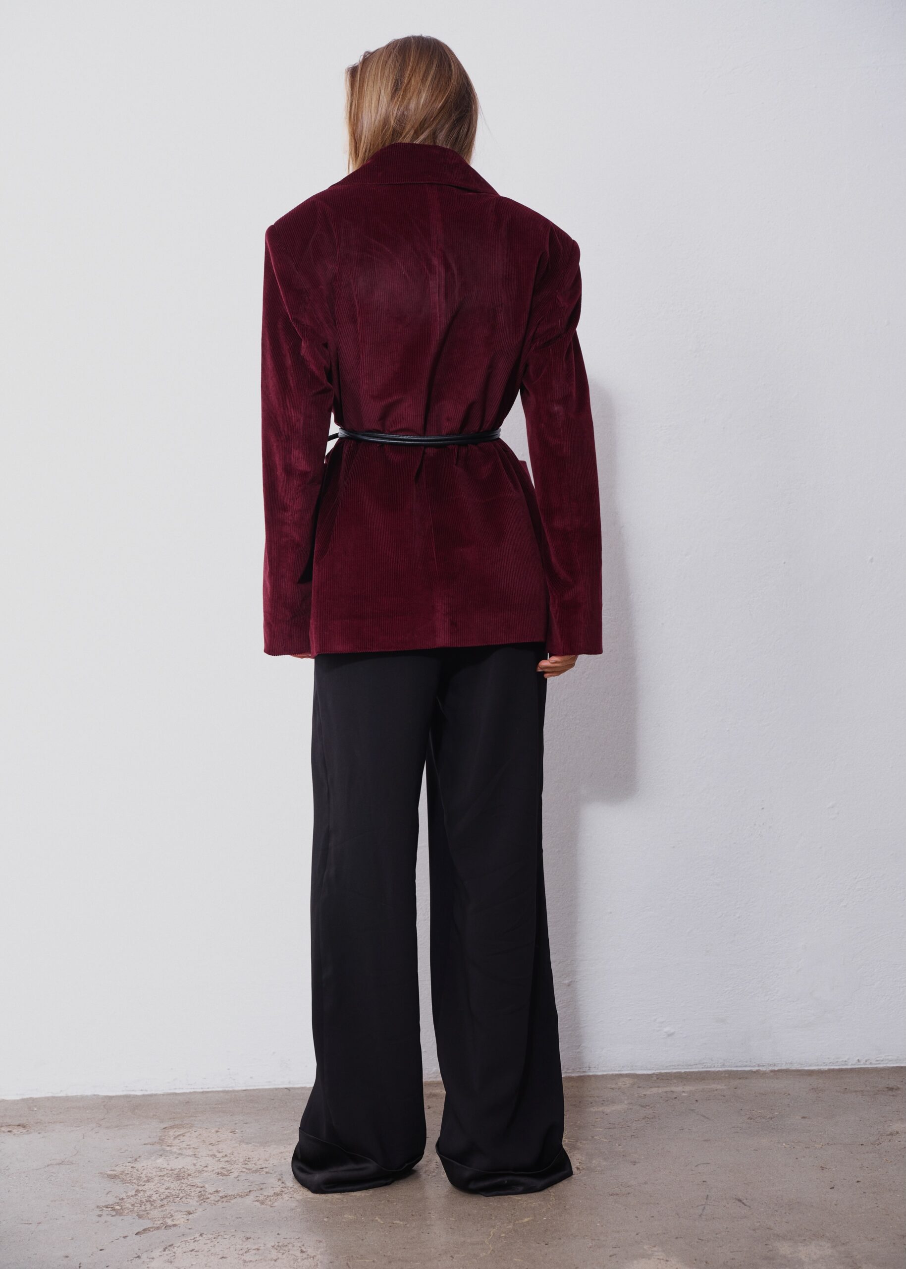 Alma Burgundy Corduroy Blazer - obrazek 5