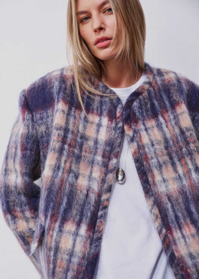 Franny Mohair Tartan Jacket