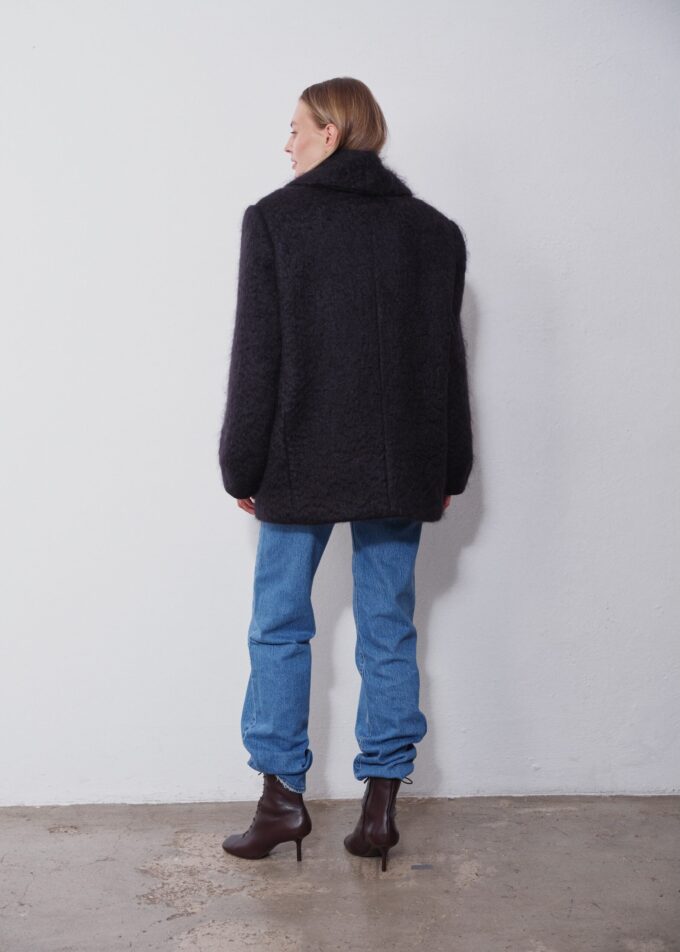 Lea Mohair Black Coat
