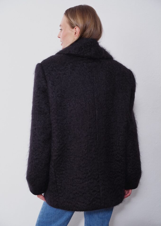 Lea Mohair Black Coat