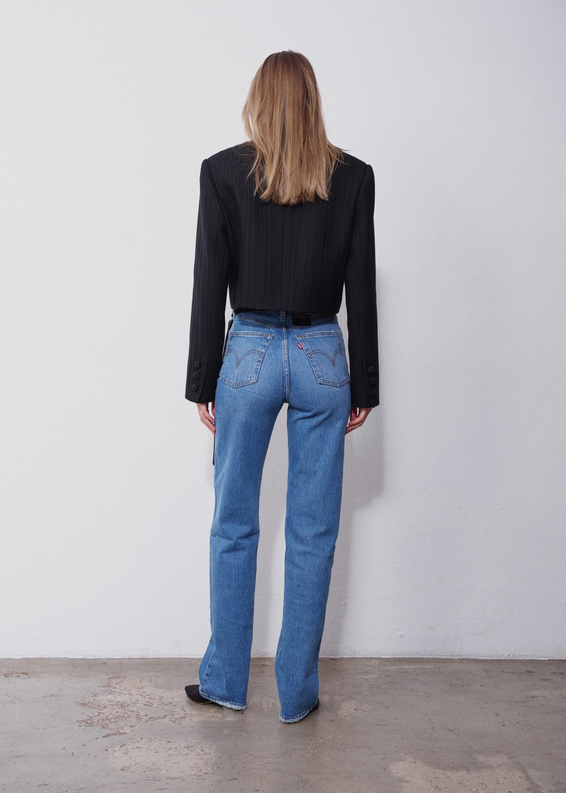 Clara Black Cropped Blazer - obrazek 5