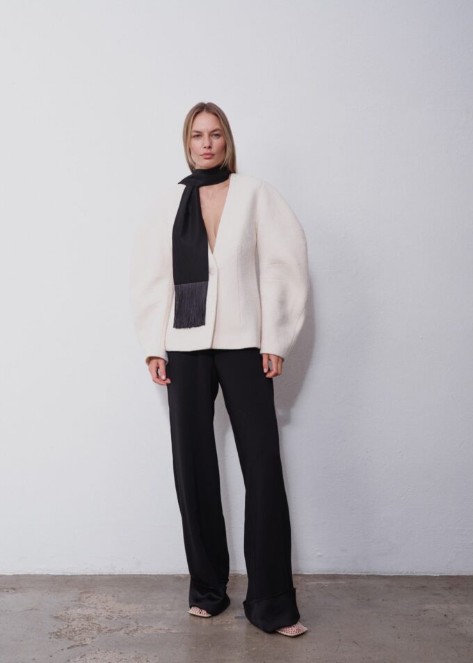 Rhea Black Soft-Tailored Pants