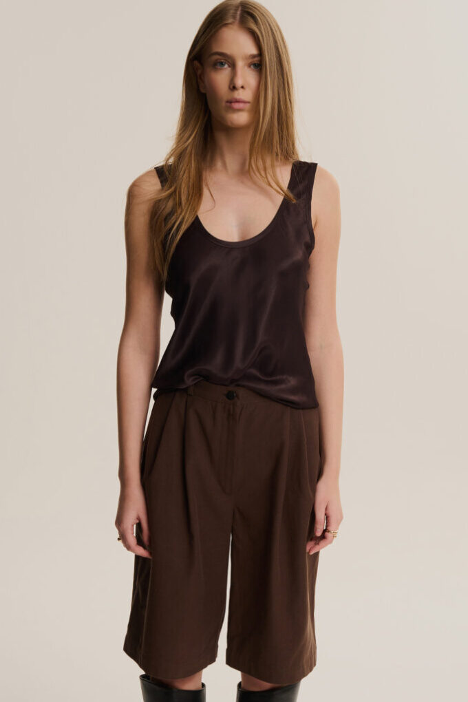 Top Niko Satin Brown
