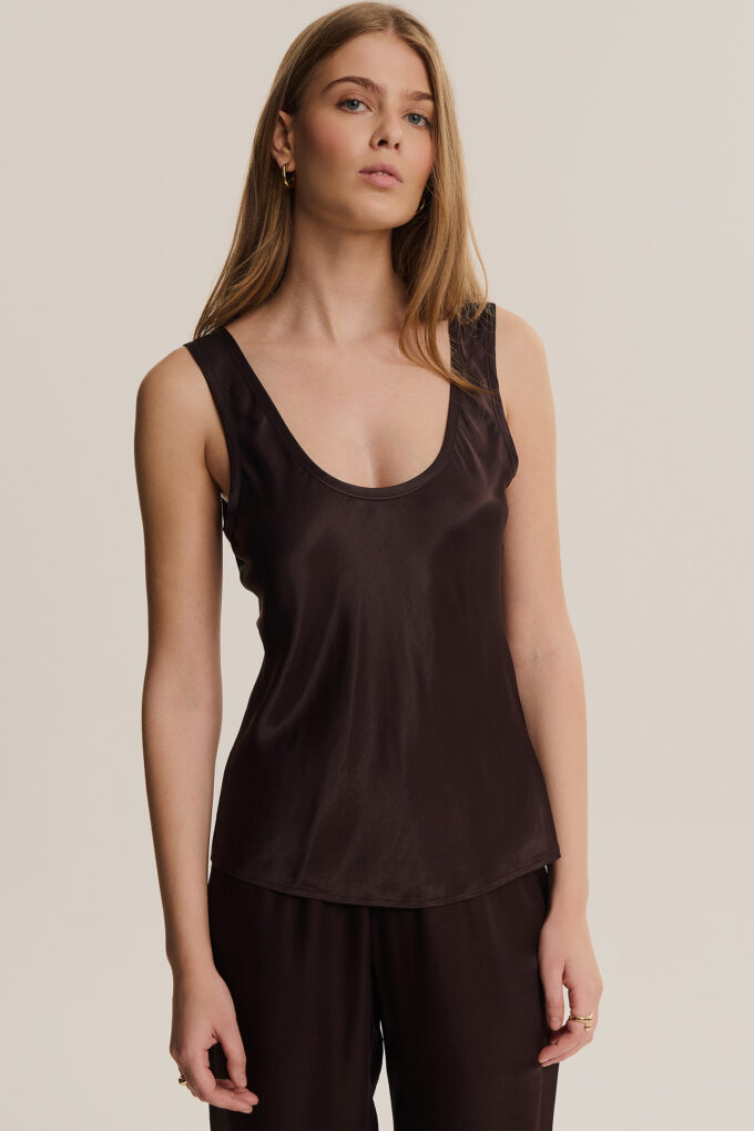 Top Niko Satin Brown