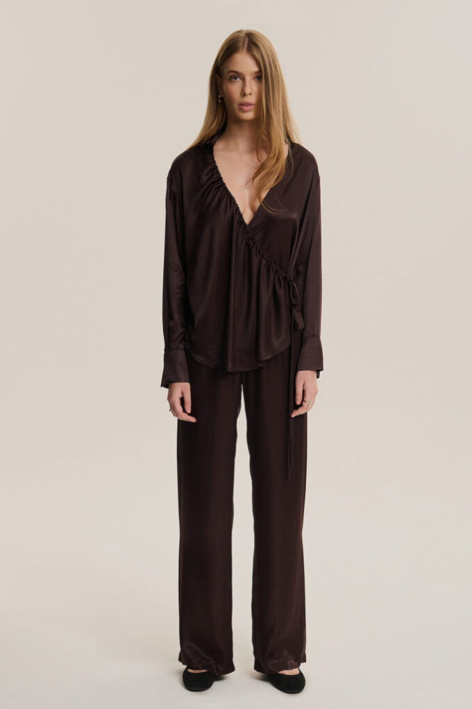 Koszula Zelia Satin Brown