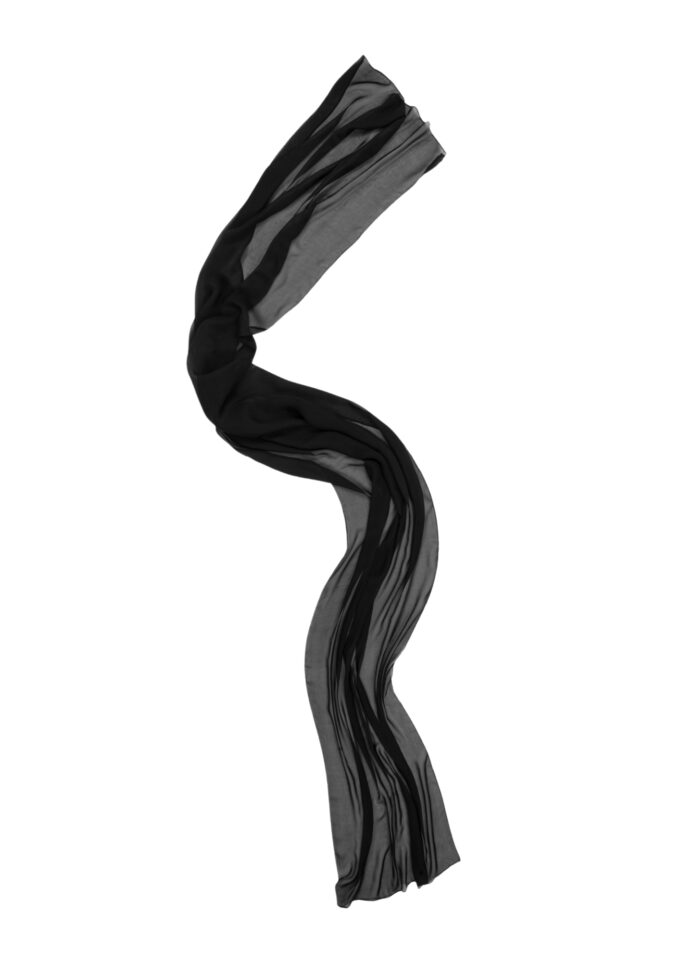 Bella Black Silk Scarf